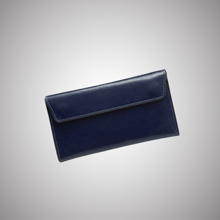 Porte Carte Cuir Femme Bleu